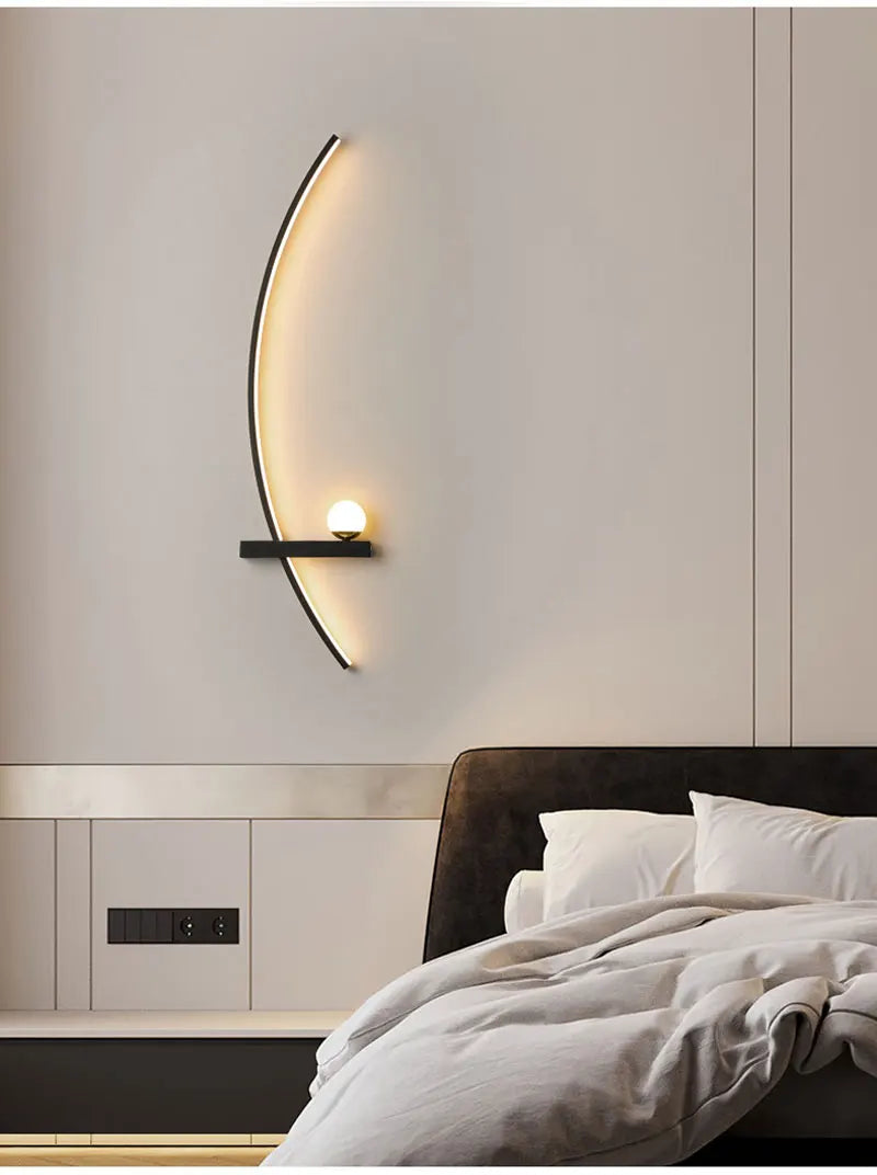 black gold wall lamp