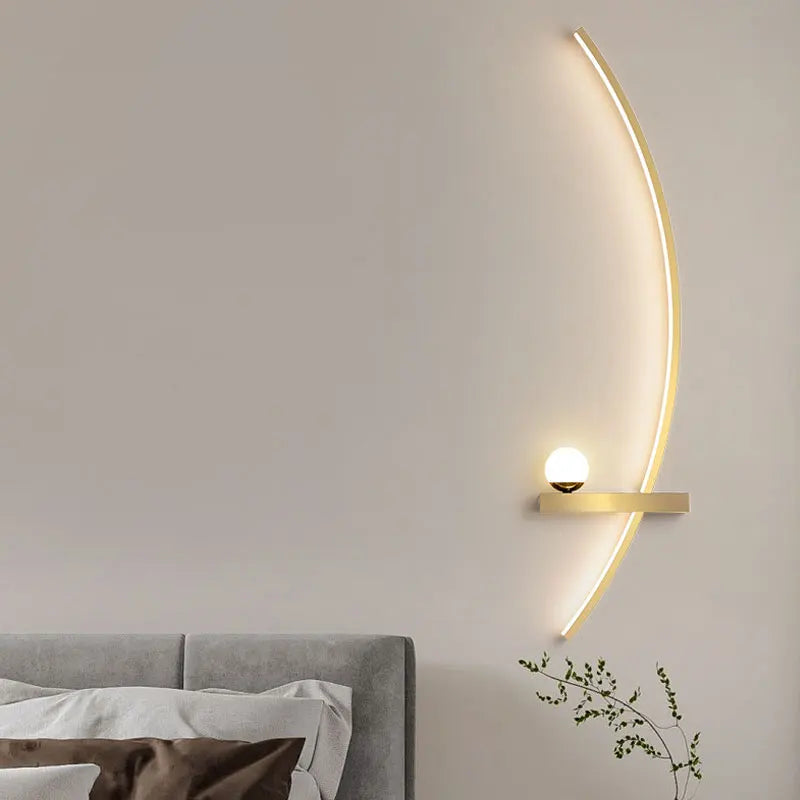 black gold wall lamp