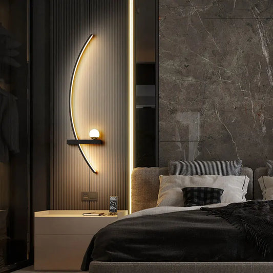 black gold wall lamp