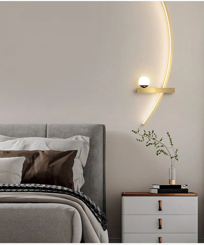 black gold wall lamp